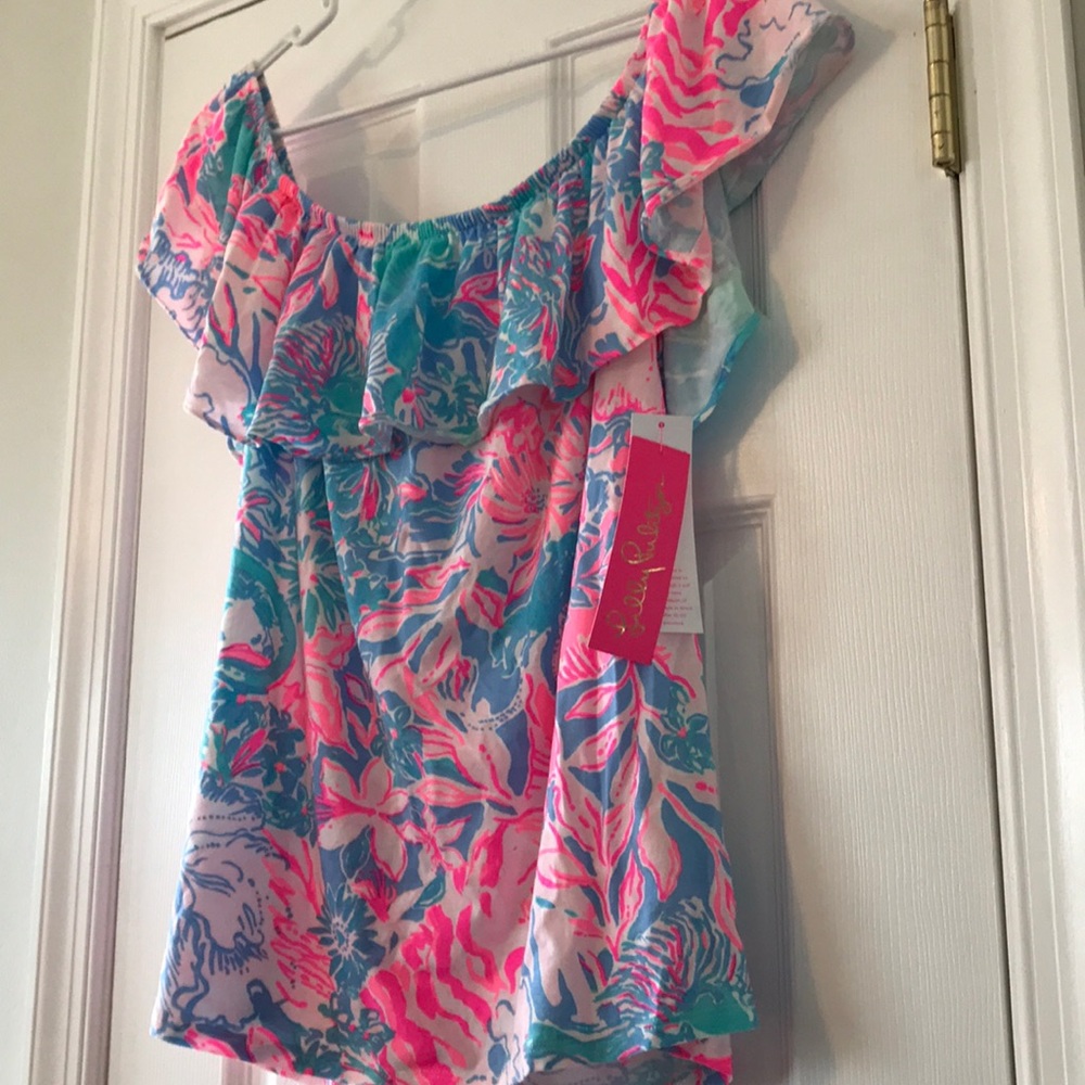 Lilly Pulitzer La Fortuna Off the Shoulder Top